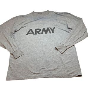 ARMY Long Sleeve Graphic Tee‎ Shirt Gray Size XL?